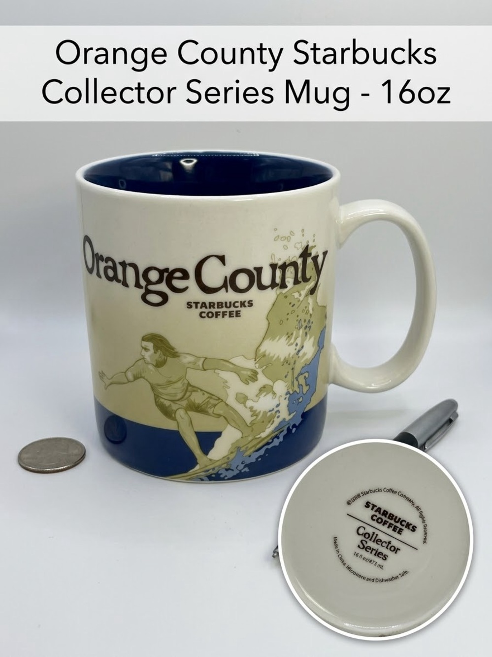 Starbucks 2008 Orange County Collector Series Mug Surfer 16 oz
